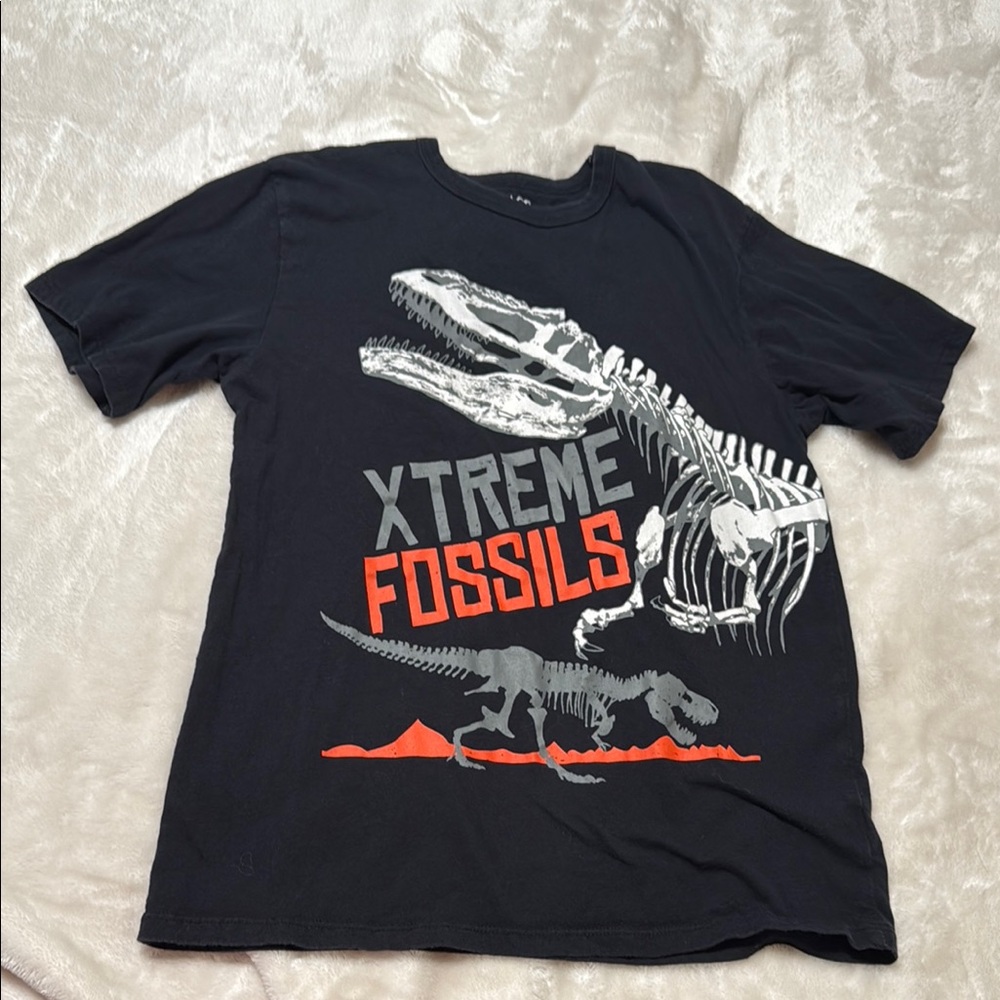 The Children's Place Black and White Dinosaur Fossil Tee